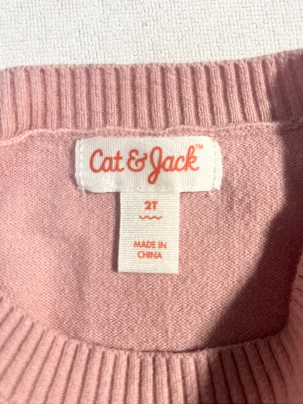 Cat & Jack Toddler Girl Knit Sweater & Ribbed Leggings Set Pink 2T